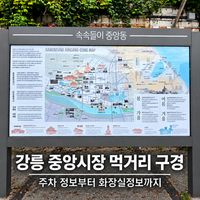 강릉 중앙시장 먹거리 구경｜주차 정보부터 화장실정보까지