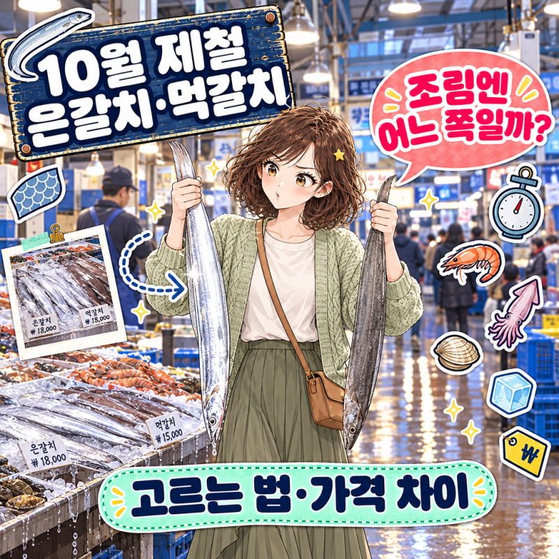 "먹갈치가 덜 좋은 줄 알았는데" 10월 제주 은갈치 vs 목포 먹갈치 차이, 고르는 법·가격
