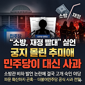 "소방은 재정 빨대" 실언 파문, 거센 역풍 맞은 추미애와 민주당 대리 사과 전말