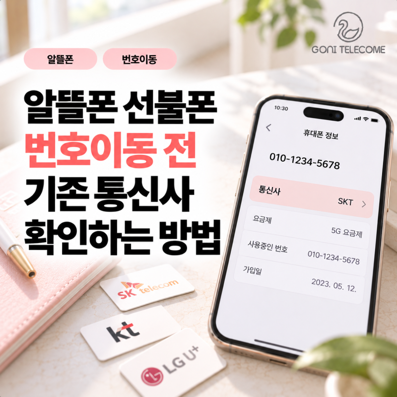 알뜰폰 선불폰 번호이동 전 기존 통신사 확인하는 방법