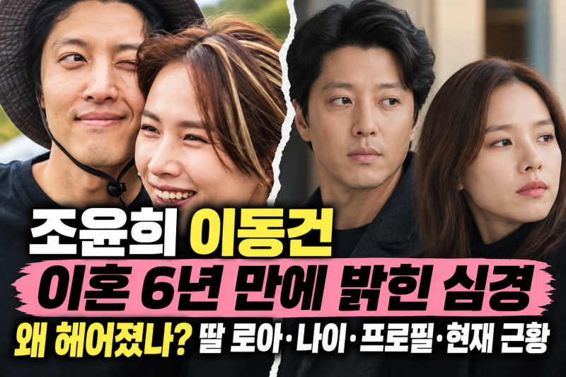 조윤희 이동건 이혼 6년 만에 밝힌 심경, 왜 헤어졌나? 딸 로아·나이·프로필·현재 근황