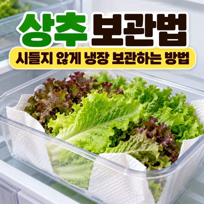 상추 보관법 시들지 않게 냉장 보관하는 방법