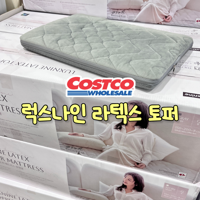 코스트코 럭스나인 라텍스 토퍼 할인 가격은? 슈퍼싱글 퀸 킹 매트리스 인기템