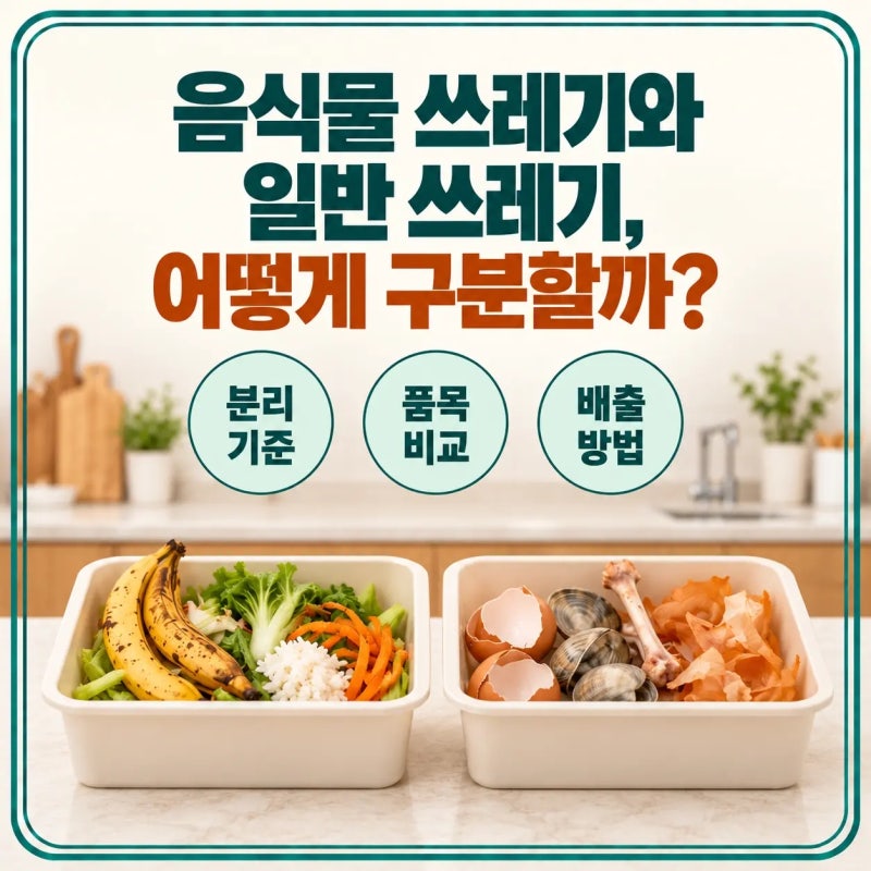 음식물 쓰레기와 일반 쓰레기, 어떻게 구분할까?