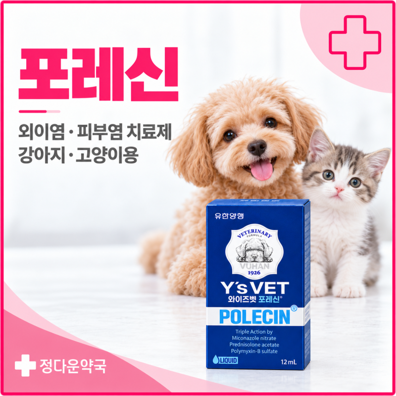 강아지 고양이 귀 냄새와 갈색 귀지, 와이즈벳 포레신은 어떤 약일까요? - 안산 동물약국