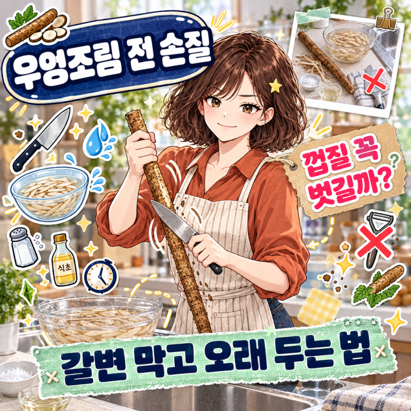 "껍질 다 벗겼다가 향이 날아갔다" 늦가을 우엉조림 전 우엉 손질법·보관 방법