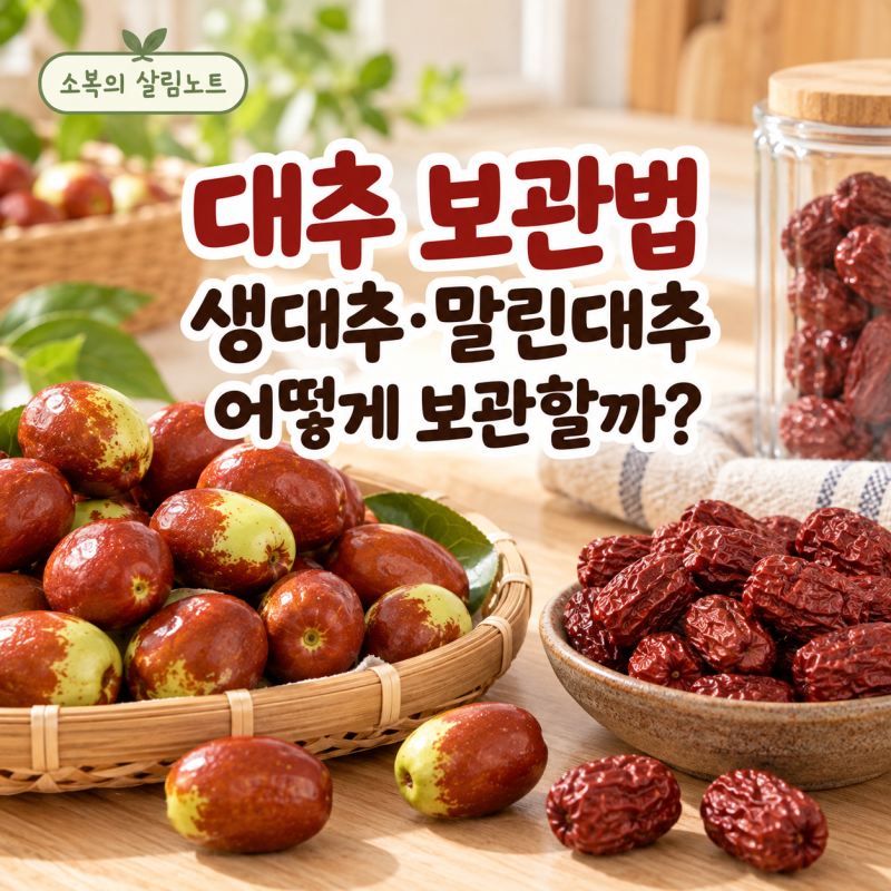 대추 보관법 생대추·말린대추 냉장·냉동 어떻게 할까?