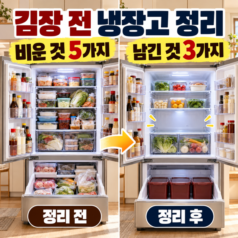 김장 전 냉장고 정리, 10년차 살림 고수 아내와 비운 것 5가지·남긴 것 3가지
