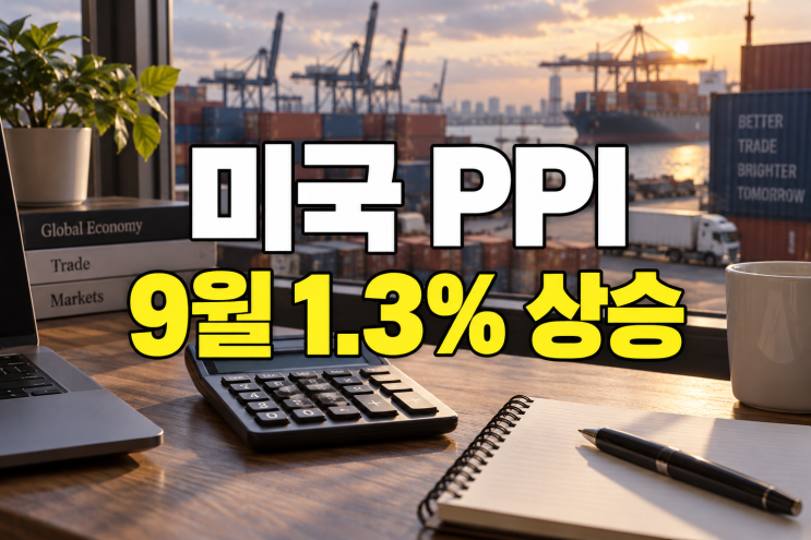 미국 9월 <b>생산자물가</b> 1.3% <b>상승</b>, 에너지와 물류 가격이 눈에 띄어요