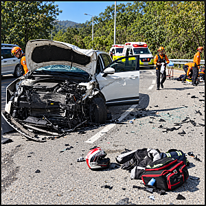 남원 여원재 고갯길 SUV·오토바이 2대 충돌…50대 라이더 1명 숨져