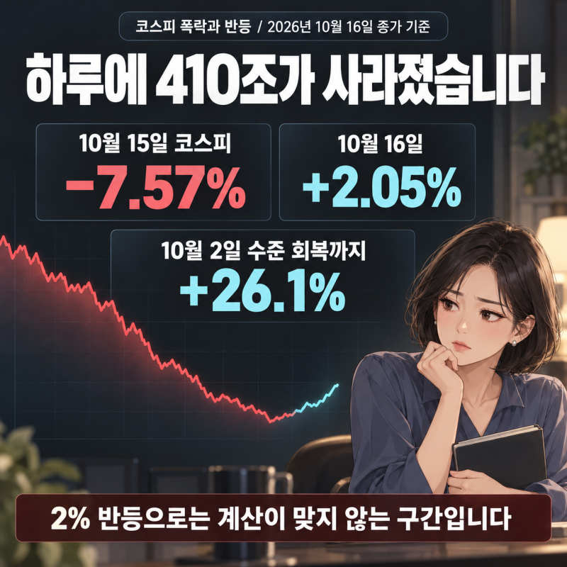 2% 올랐는데 26% 남았다, 코스피 폭락 반등
