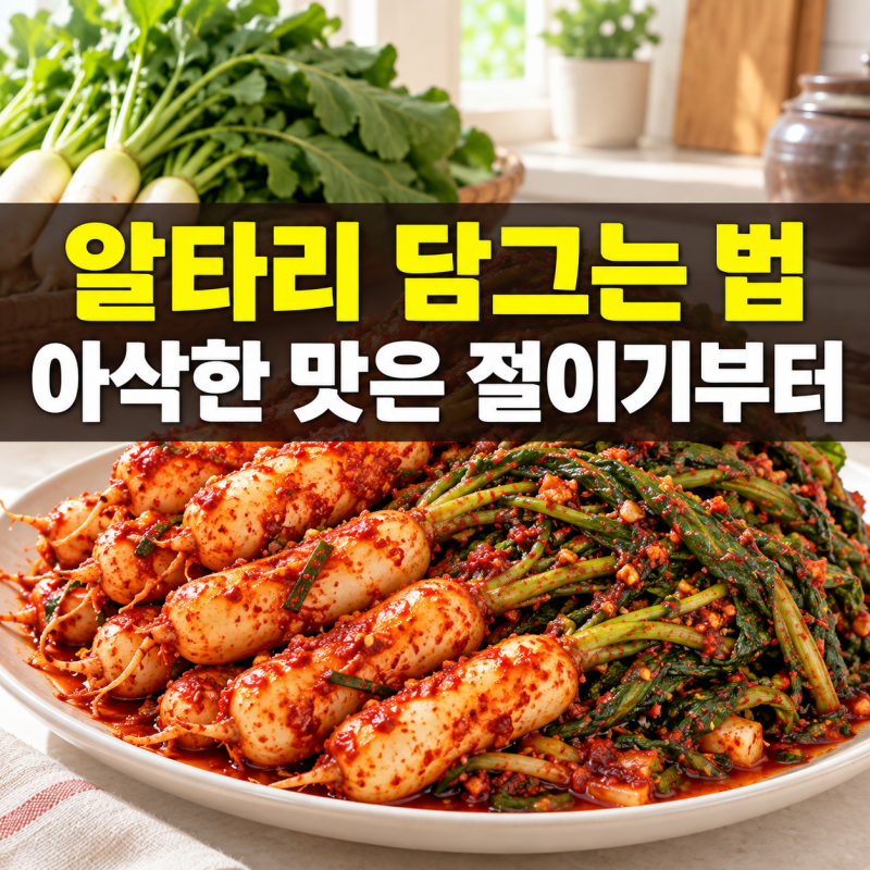 알타리 담그는법, 아삭한 총각김치는 얼마나 절여야 할까?