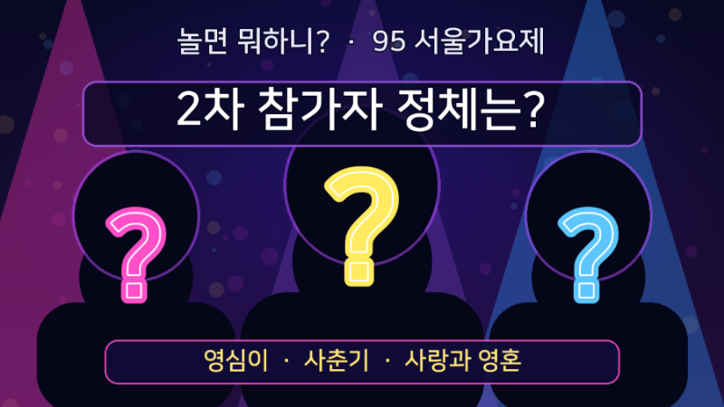 놀면 뭐하니 95 서울가요제 2차 정체, 영심이·사춘기·사랑과 영혼 누구?