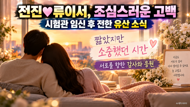 전진♥류이서 시험관 임신 후 유산 고백…7주 차 찾아온 아픔, 남편에게 전한 진심