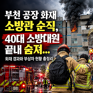부천 공장 화재 소방관 순직, 40대 소방대원 끝내 숨져…화재 경과와 부상자 현황 총정리