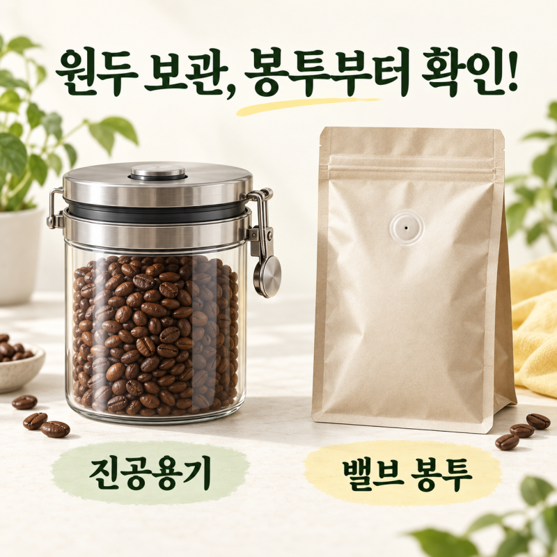 원두 보관, 진공용기가 정답일까? 봉투부터 확인하세요