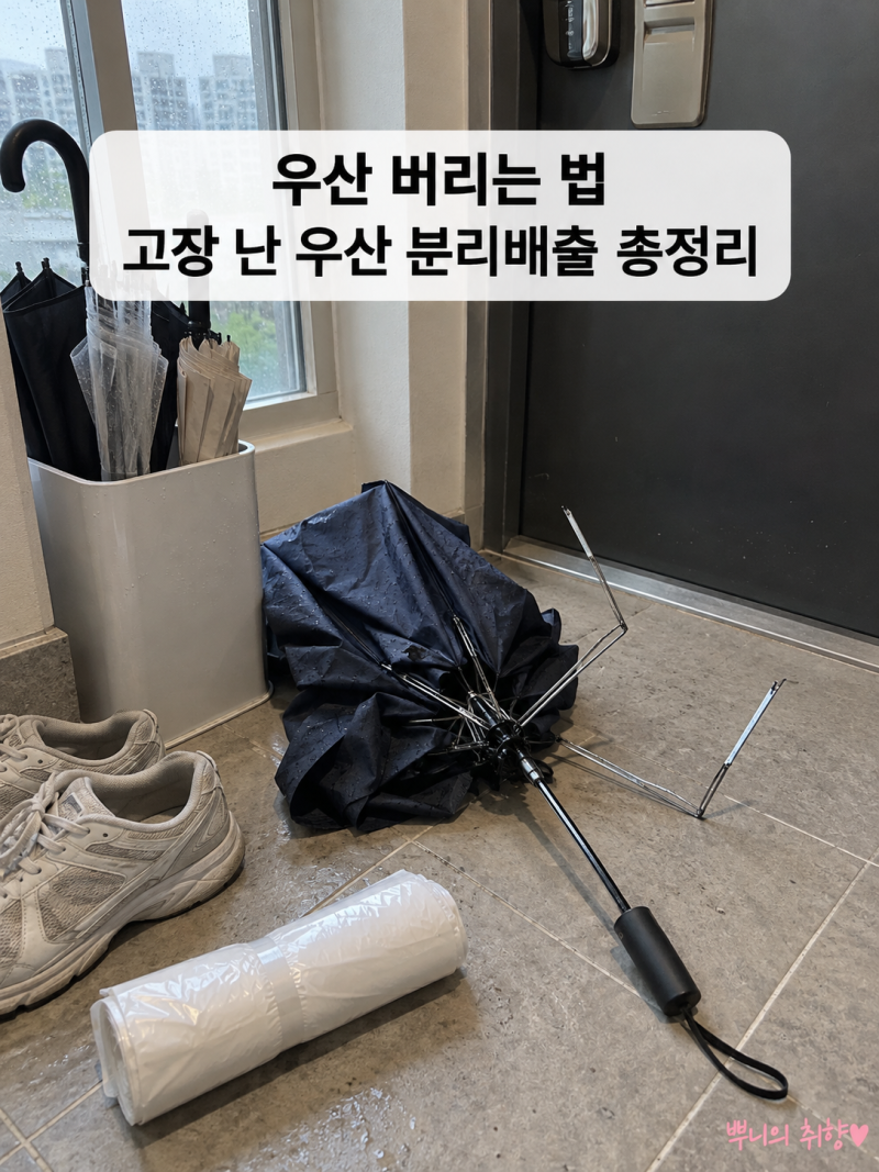 우산 버리는 법 총정리, 고장 난 우산 분리배출과 우산살·우산 천·장우산 처리 방법