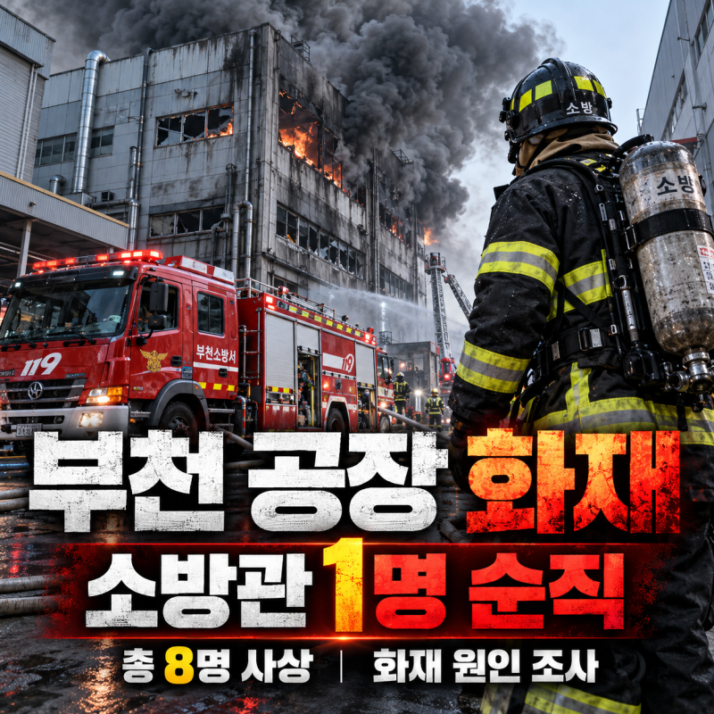 부천 공장 화재 부상 소방관 순직 원인 및 사고 경과 핵심 총정리