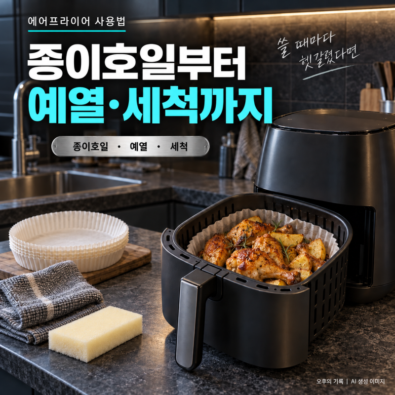 에어프라이어 종이호일 사용법, 예열부터 세척까지 헷갈리는 것들