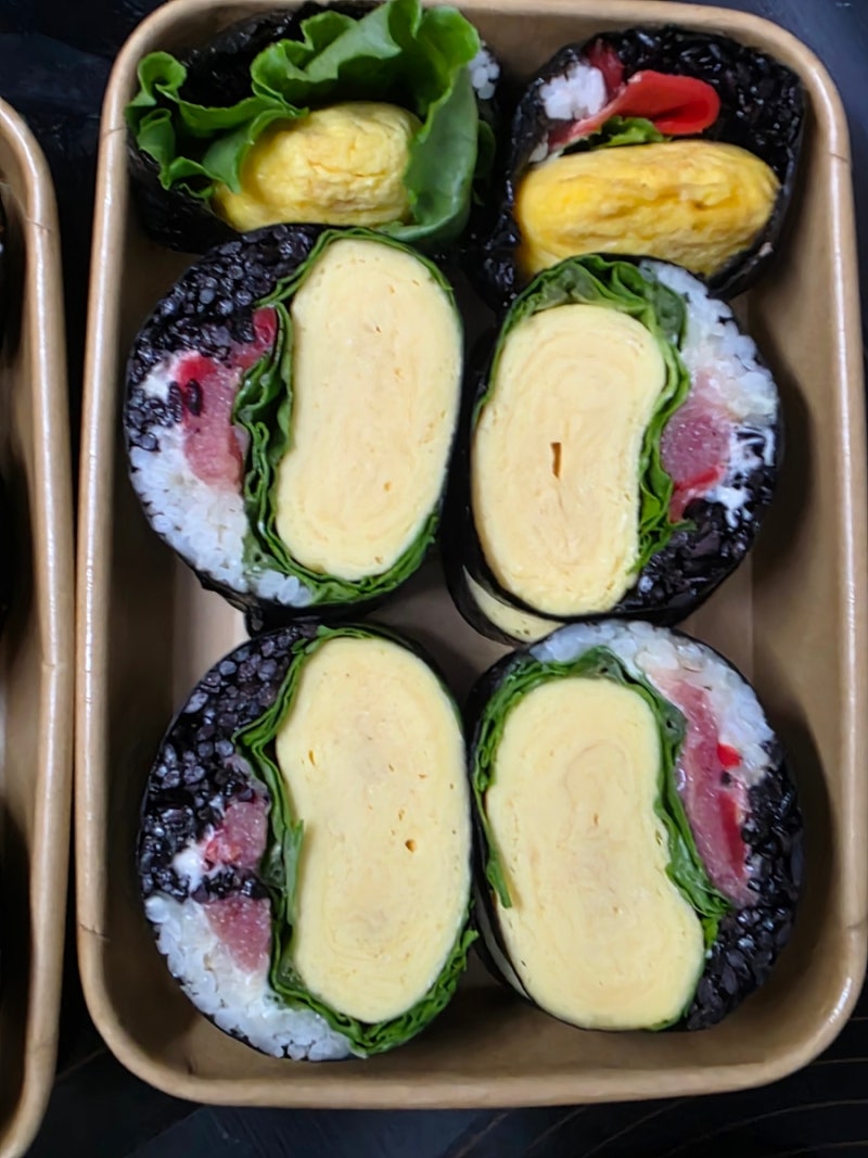 마곡역 김밥 맛집 식물원김밥 후기｜날치알묵참김밥, 명란계란김밥 포장