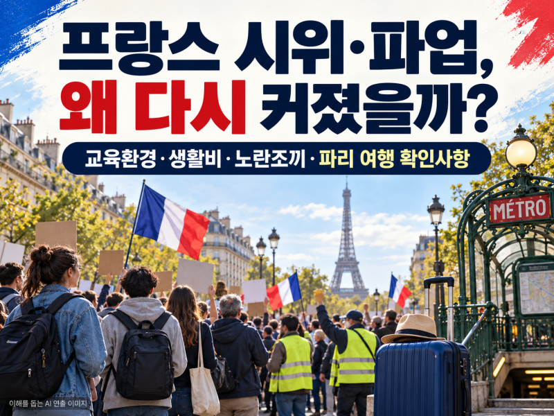 프랑스 시위·파업 왜 커졌을까? 노란조끼 재등장부터 파리 여행·교통 확인사항까지