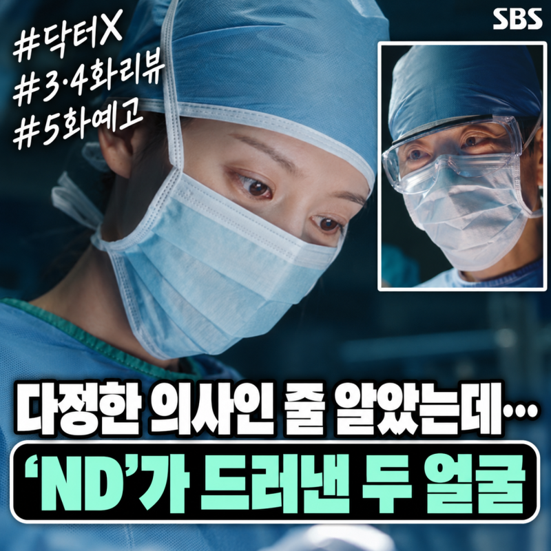 닥터X 3·4화 리뷰, 장승조의 ‘ND’ 반전…5화 예고 속 김지원의 경고