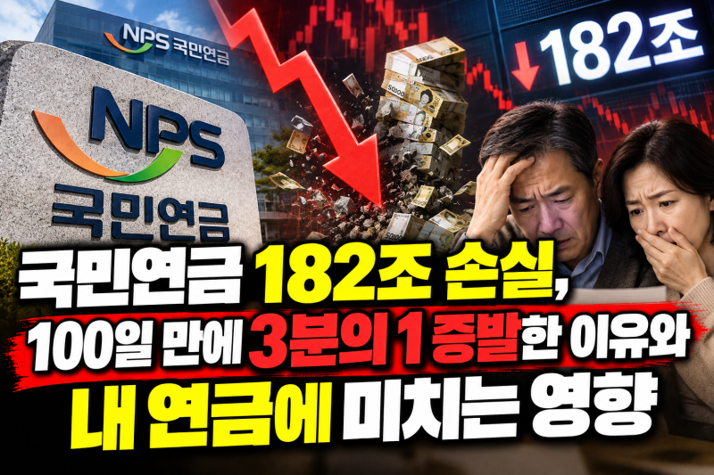 국민연금 182조 손실 충격 삼성전자 SK하이닉스에서만 131조 날아갔다 내 연금도 깎일까