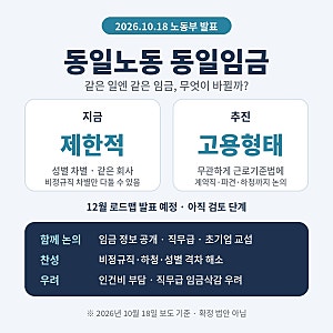 동일가치노동 동일임금 총정리｜정부가 추진하는 내용과 내 월급에 미치는 영향