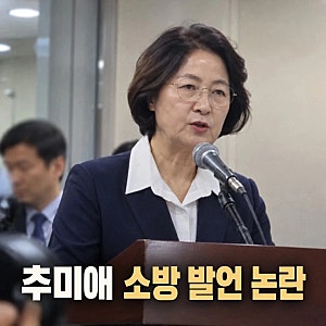 추미애 소방 재정 빨대 발언 사과 논란 총정리