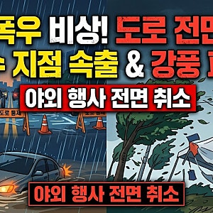 서울 도심 폭우 피해 도로 통제와 침수 지점 강풍 피해와 야외 행사 취소