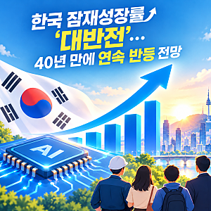 한국 잠재성장률 40년 만에 반등…반도체·AI가 한국 경제 살릴까?