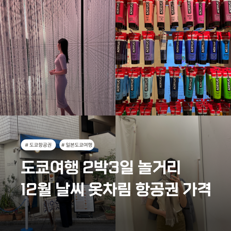 일본 도쿄여행 2박3일 놀거리 12월 날씨 옷차림 + 도쿄항공권 가격