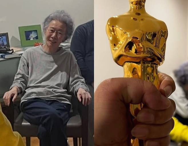 윤여정 자택 팔순 잔치, 오스카 트로피까지 등장…김수철 축하 공연에 지인들 총출동