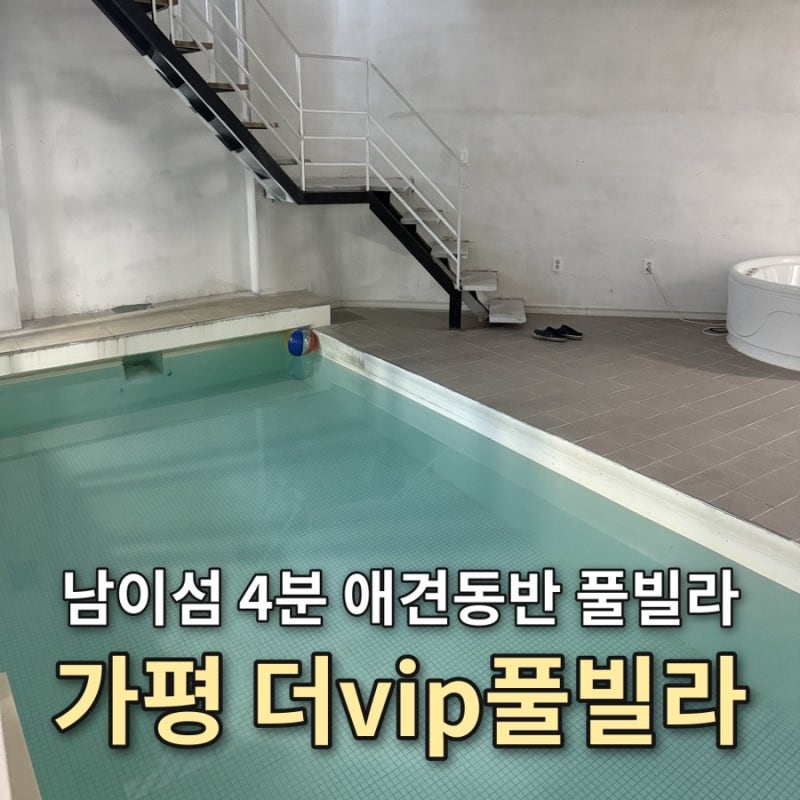 가평 남이섬 애견동반 더vip풀빌라 | 107호 1박2일 솔직후기