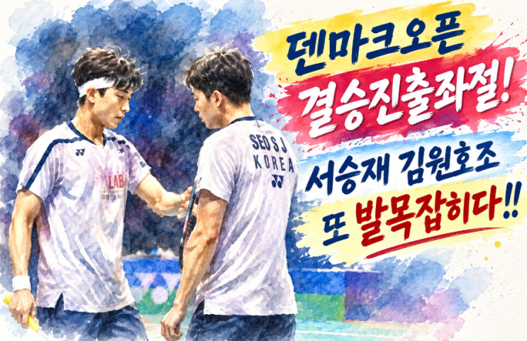 [<b>배드민턴</b>/ <b>덴마크오픈</b>]세계 1위 서승재-김원호, '천적' 아론 치아-소....