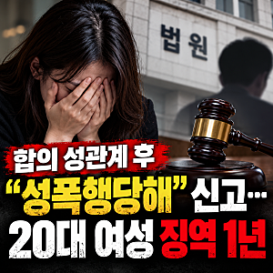 합의 성관계 후 6차례 강간당했다고 허위 신고｜20대 여성 무고죄 징역 1년ㅤ
