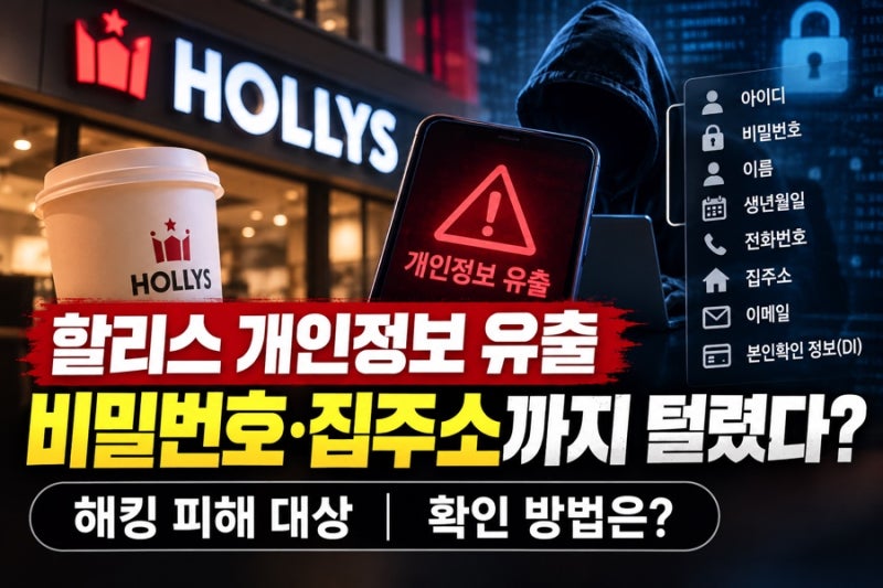 할리스 개인정보 유출, 비밀번호·집주소까지 털렸다? 해킹 피해 대상·확인 방법은