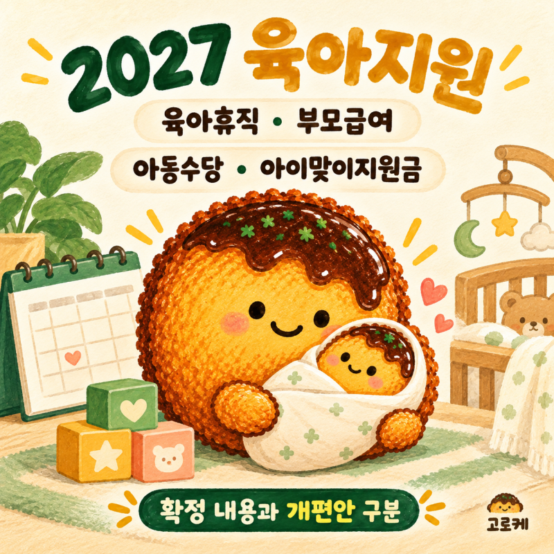 2027년 육아휴직·부모급여·아동수당 달라지는 점, 아이맞이지원금까지 총정리