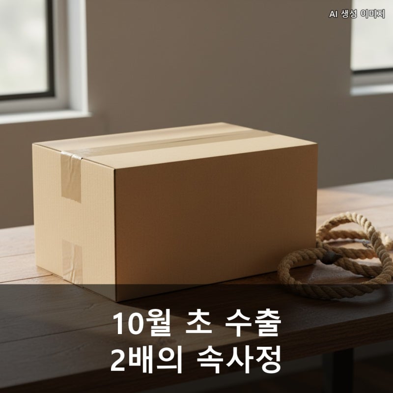 2026년 10월 1~10일 수출 261억 달러 102% 증가｜일하는 날 2일 차이 빼면 28.5%