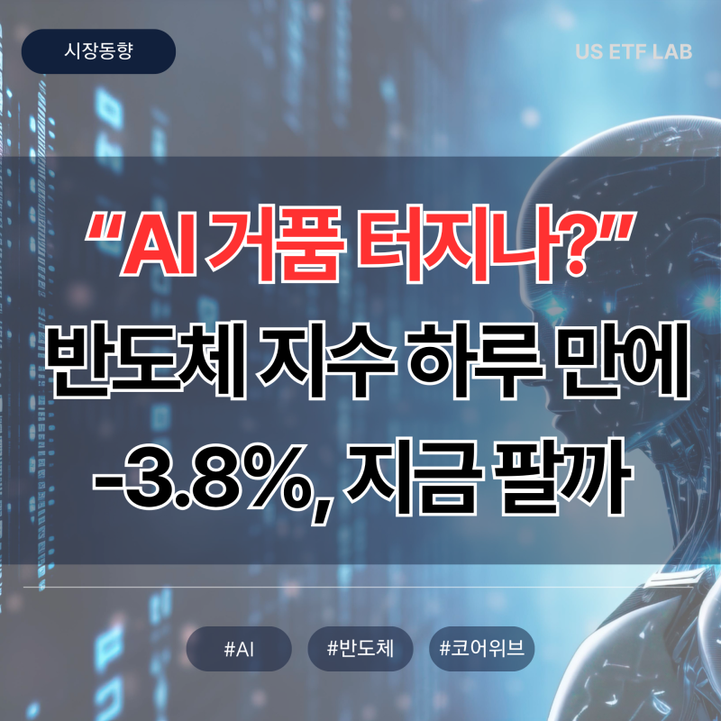 “AI 거품 터지나?” 필라델피아 반도체 지수 하루 만에 -3.8%, 지금 팔아야 할까