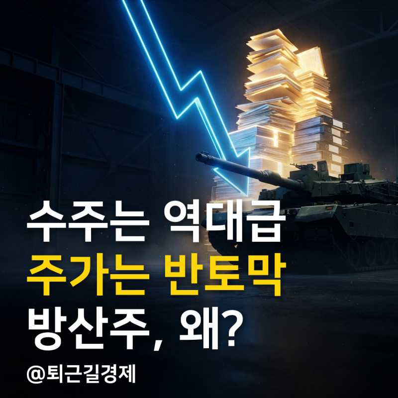 "방산주 하락 이유, 현대로템 고점 대비 -64%.. 진짜 봐야 할 숫자"