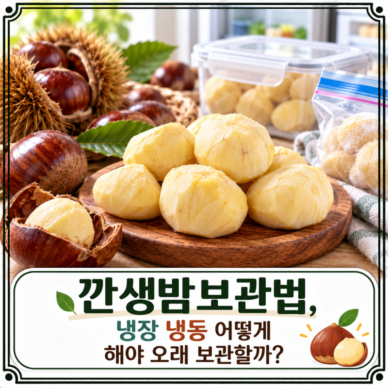 깐생밤보관법, 냉장 냉동 어떻게 해야 오래 보관할까?