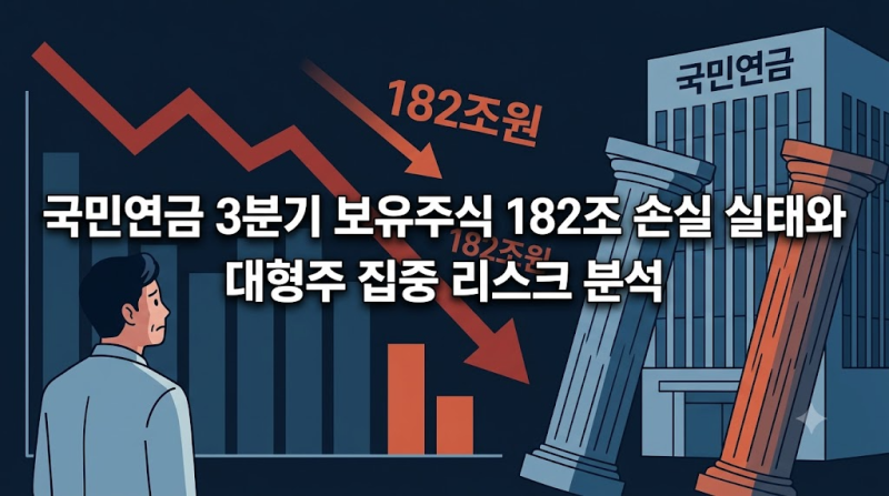 국민연금 3분기 보유주식 182조 손실 실태와 대형주 집중 리스크 분석