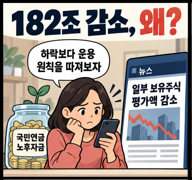 국민연금 182조 감소…더 큰 문제는 운용 원칙을 바꾼 선례다