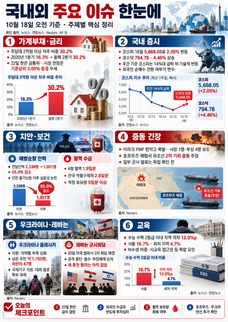 2026년 10월 18일 일요일 — 오전 9시 뉴스 브리핑