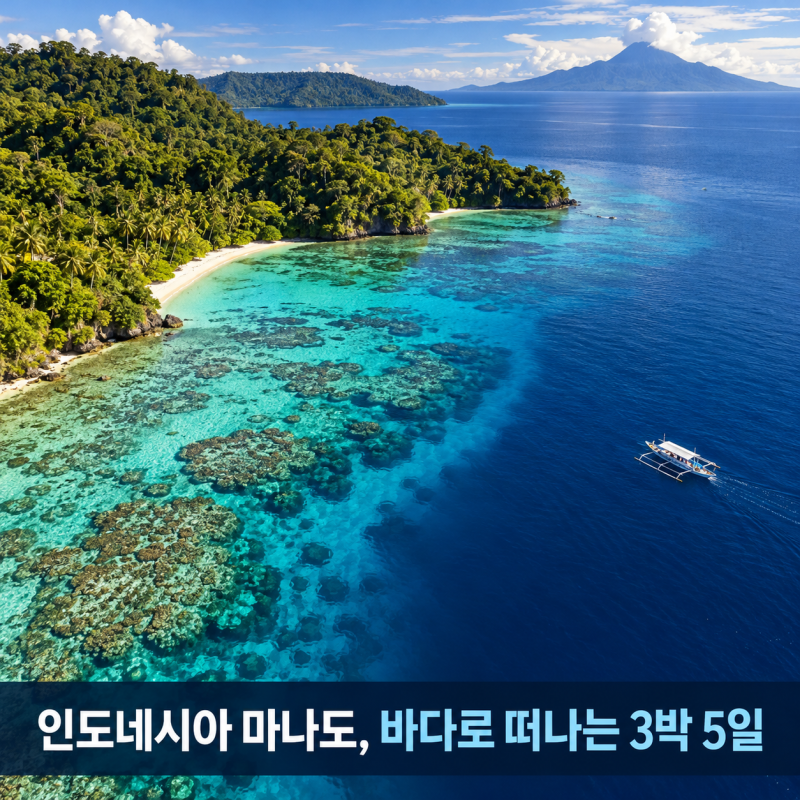 “발리보다 저렴하고 바다는 더 예쁘다고?” 인도네시아 마나도 자유여행 3박 5일 완벽 일정!....
