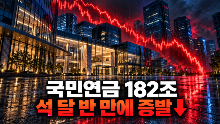 <b>국민연금 182조</b> 또 증발? 3분기 보유주식 평가액 35% 급감…삼전·닉스....