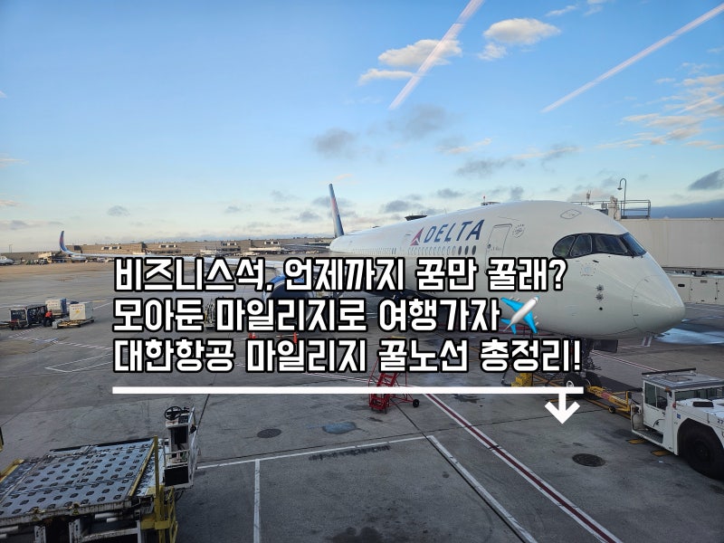 대한항공 마일리지, 어디에 써야 이득일까?｜프레스티지 꿀노선 4곳 총정리