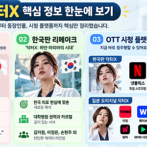 닥터X 등장인물 관계도 원작 몇부작 OTT 다시보기 총정리