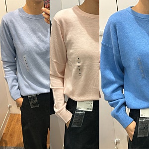 유니클로 크루넥 스웨터 비교 착용후기 (메리노, 스무드코튼, 캐시미어)